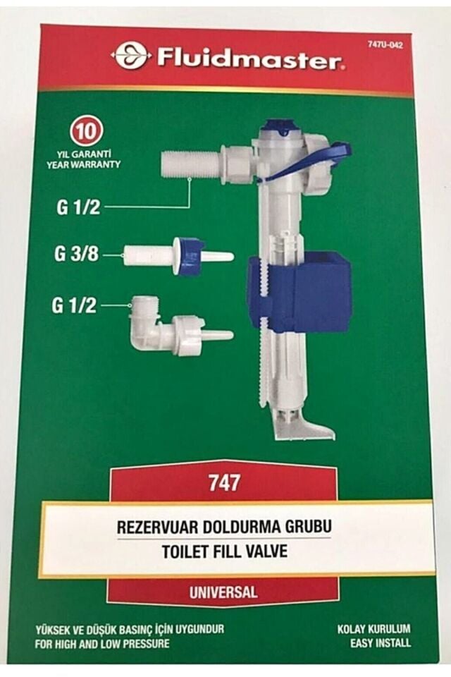 Vitra, Kale, Serel, Creavit, Bocchi ile Uyumlu Gömme Rezervuar Seti Doldurma Grubu (3/8'',1/2'',1/2'')